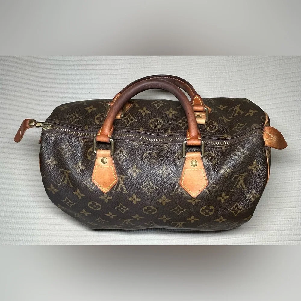 Louis Vuitton Speedy 30 Vintage 90’s Y2K Coated Canvas Purse Bag Large Patina - Picture 2 of 16